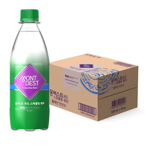 몽베스트 플레인 탄산수 500ml x 20병