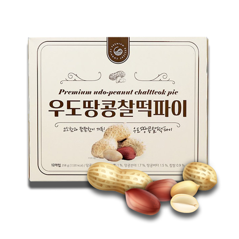 제주 우도땅콩 찰떡파이 12개입