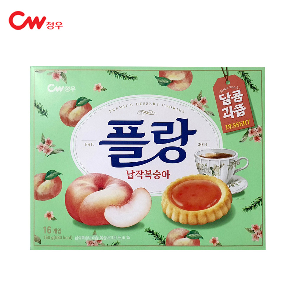 [CW청우] 플랑 납작복숭아 타르트쿠키 160g