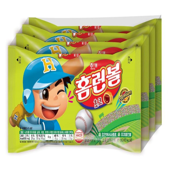 6200 해태 홈런볼 초코 41g x 4개 (개별포장)