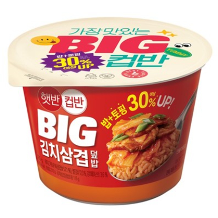CJ 햇반컵반 BIG 김치삼겹덮밥 325g
