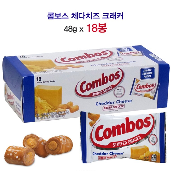 ◈[박스] COMBOS 콤보스 치즈크래커 48g x 18봉