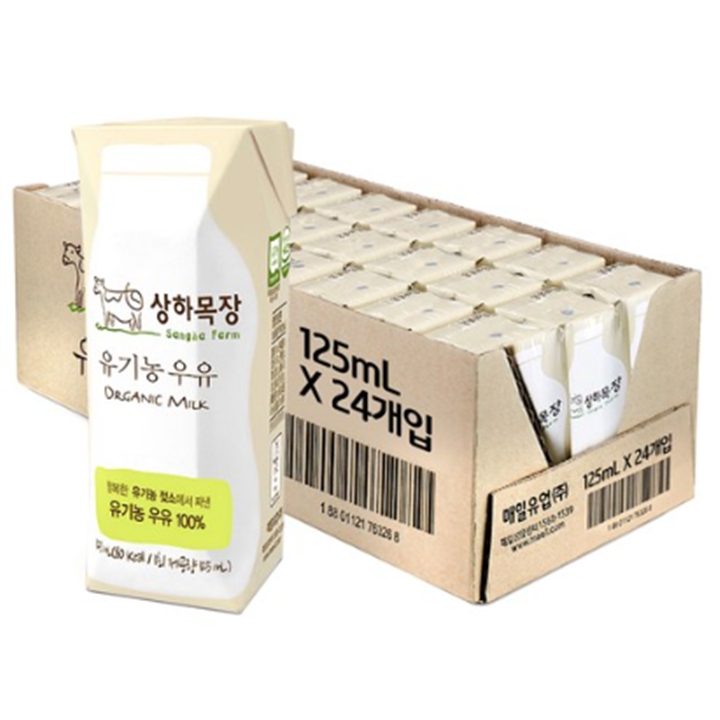 상하목장 유기농 우유 125ml x 24팩