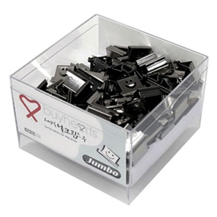 날크립 바이하츠 점보 스마일 클립 중형 사이즈 110개입