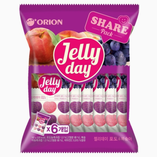 오리온 젤리데이 포도&복숭아 243g
