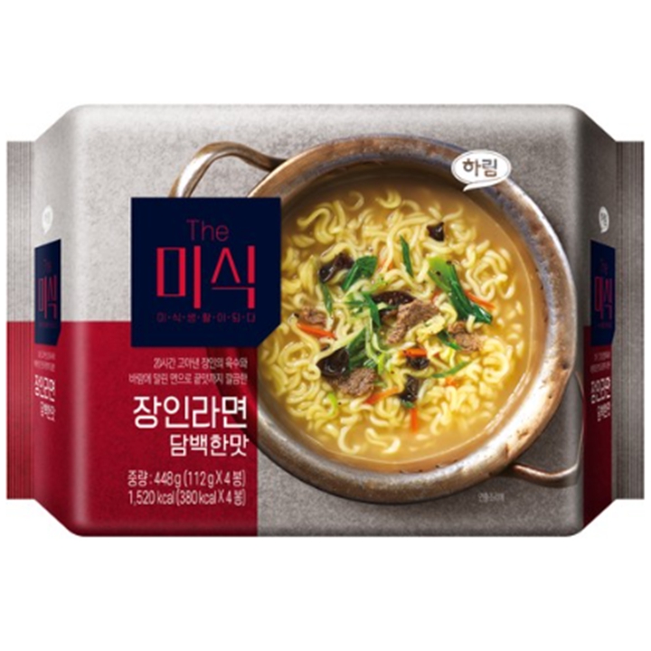 THE미식 장인라면 담백한맛 봉지라면 116g X 4봉