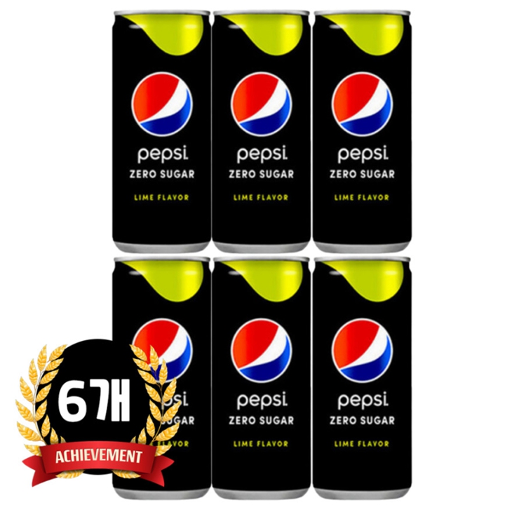펩시 콜라 제로슈가 라임향 250ml x 6캔