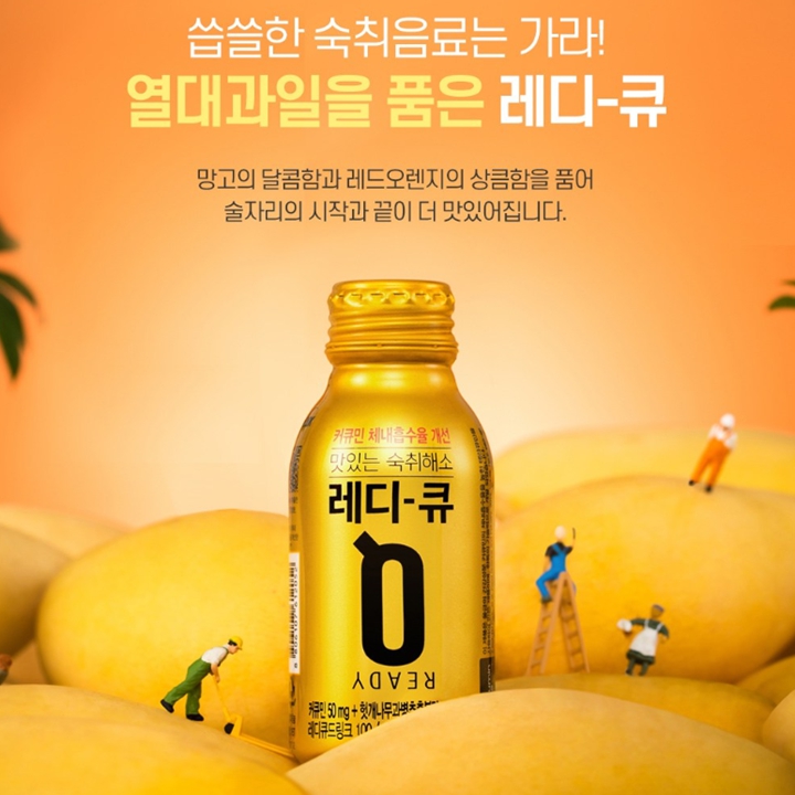 한독 레디큐 숙취해소 음료 100ml x 10캔