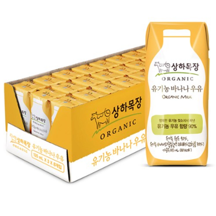 상하목장 유기농 바나나 우유 125ml x 24팩