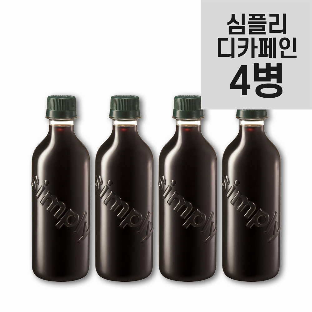 무라벨 빙그레 아카페라 심플리 디카페인 아메리카노 400ml x 4개