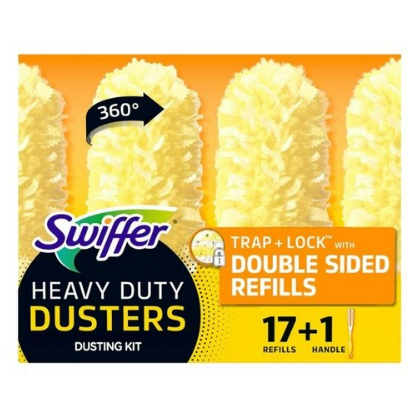 스위퍼 헤비듀티더스터 핸들+청소포17매 세트(개인책상청소도구)