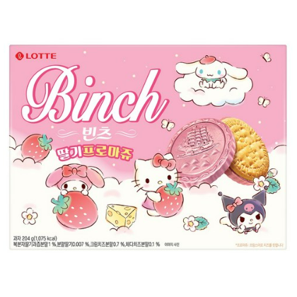 (봄한정) 롯데 산리오 빈츠 딸기 프로마쥬 204g