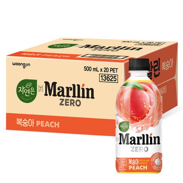 자연은 Marllin ZERO 말린 제로 복숭아 500ml x 20페트