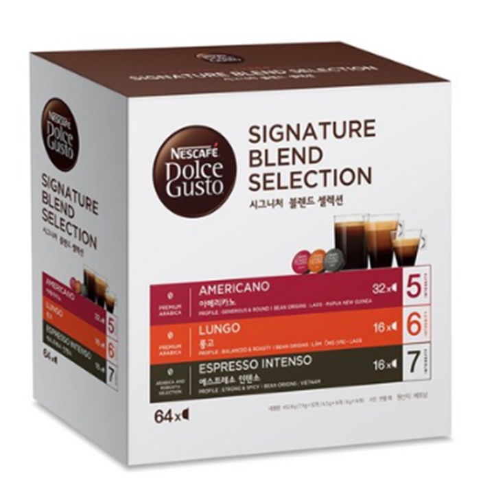 ◈네스카페 돌체구스토 캡슐커피 64캡슐 시그니처 블렌드 셀렉션 