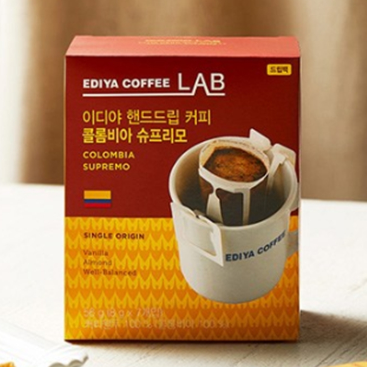 이디야 핸드드립 커피 콜롬비아 슈프리모 드립커피 7p