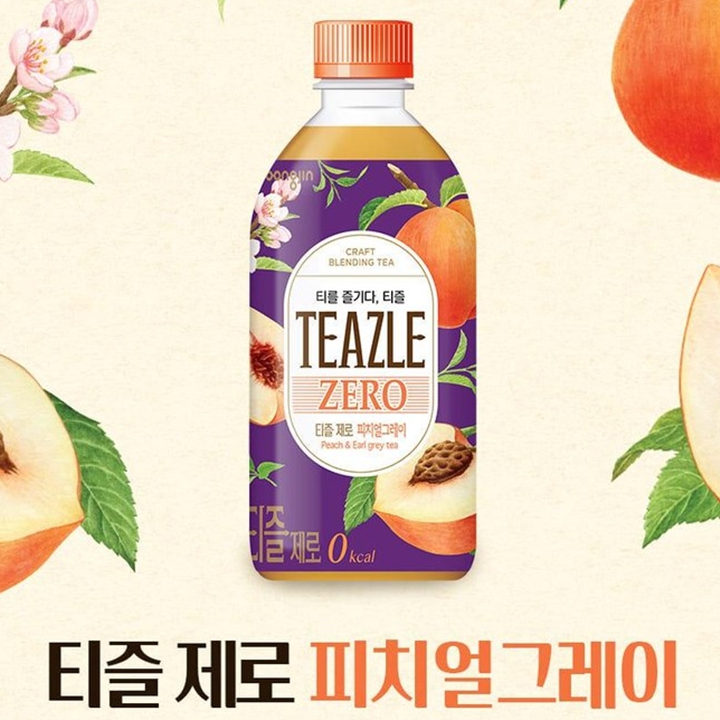 티즐 제로 피치얼그레이 500ml x 4병