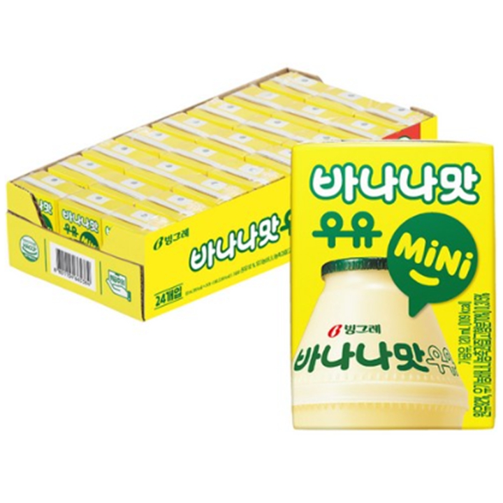 빙그레 우유 바나나맛 미니 120ml x 24개입