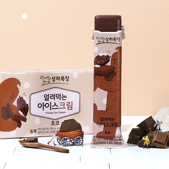 상하목장 얼려먹는 아이스주스 초코 85ml*6개