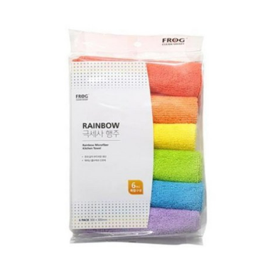 FROG 레인보우 극세사행주 6개입