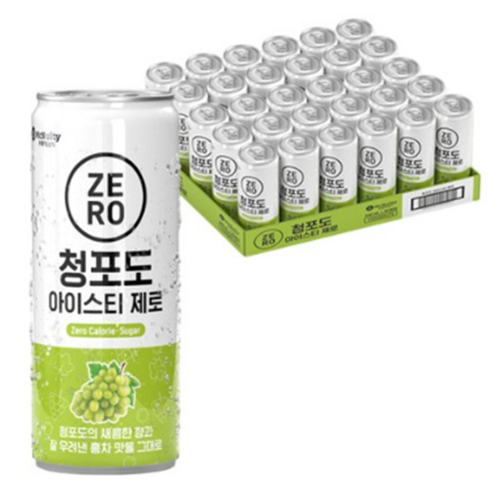 맥널티 ZORO 청포도 아이스티 제로 240ml x 30캔