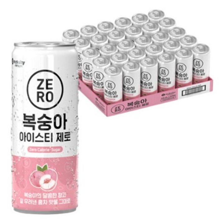 맥널티 ZORO 복숭아 아이스티 제로 240ml x 30캔