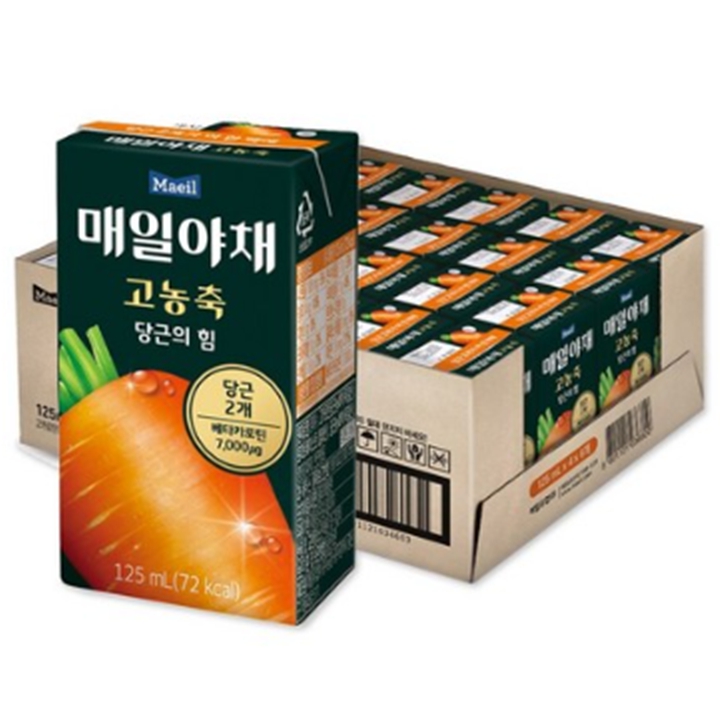 매일야채 고농축 당근의힘 125mL X 24팩