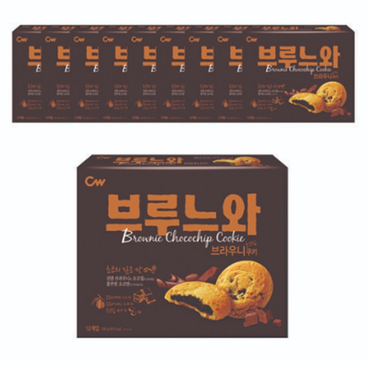 [박스] 청우 브루느와 브라우니 쿠키 165g x 10개