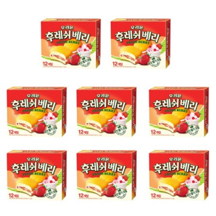 [박스] 오리온 딸기 후레쉬베리 12개입 x 8개