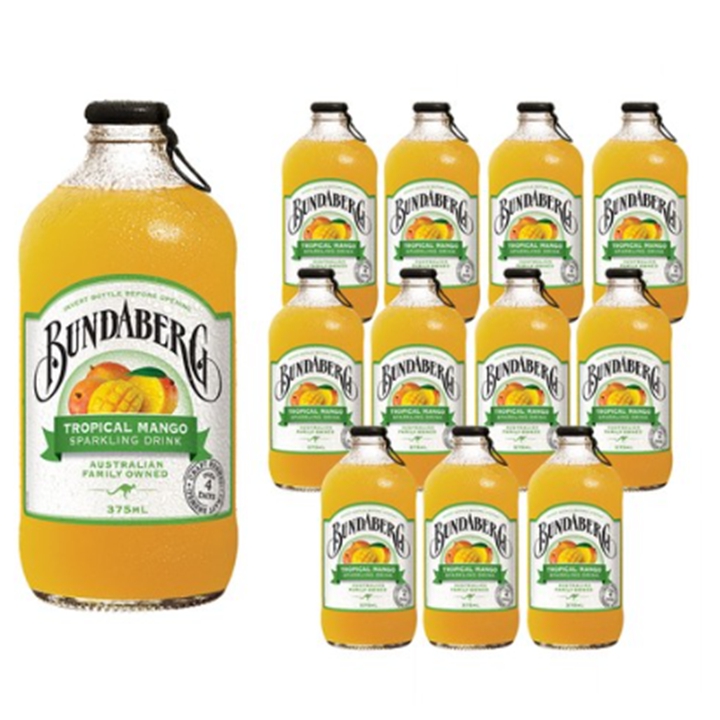 분다버그 트로피칼망고 탄산음료(녹색) 375ml x 12병