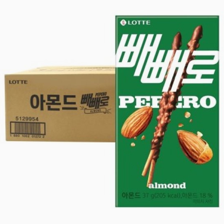 [박스] 롯데 빼빼로 아몬드 37g x 40개