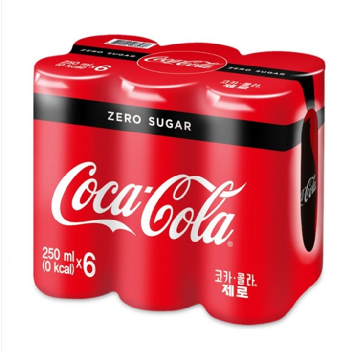 코카콜라 제로슈거 250ml x 6캔(블랙라벨)