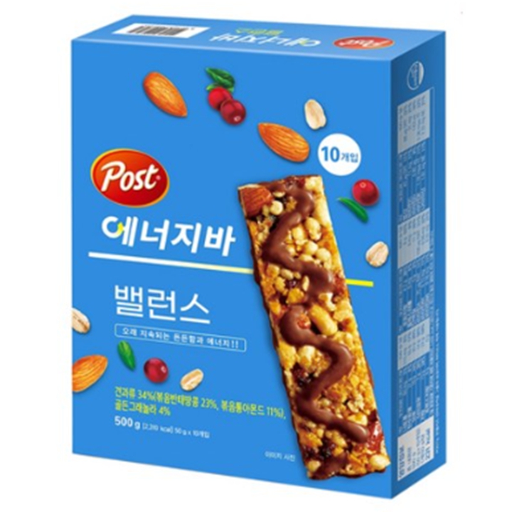 포스트 에너지바 밸런스 50g x 10개(블루)