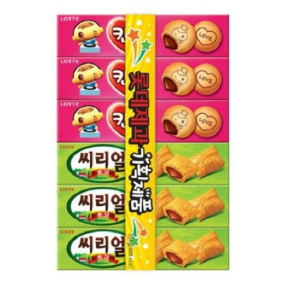 롯데 기획팩 6번들 204g(칸쵸씨리얼)