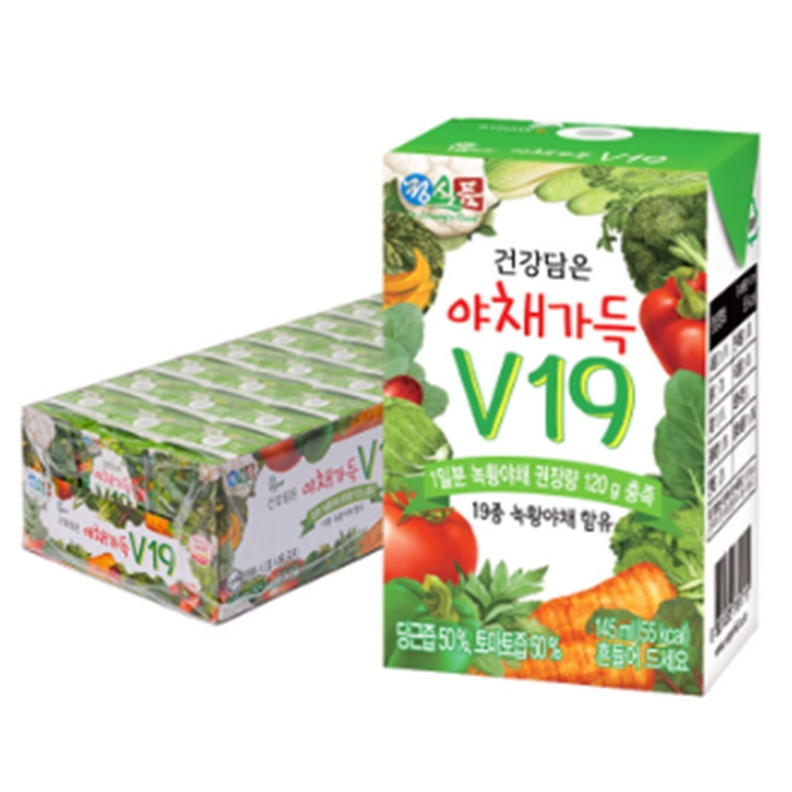 [박스]정식품 건강담은 야채가득 V19 야채즙 24팩