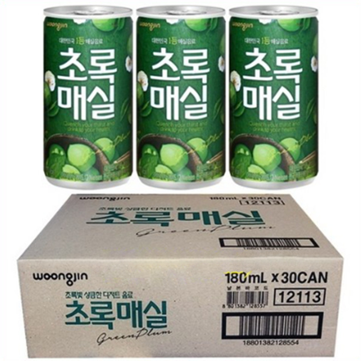 [박스]웅진 초록매실 180ml x 30캔