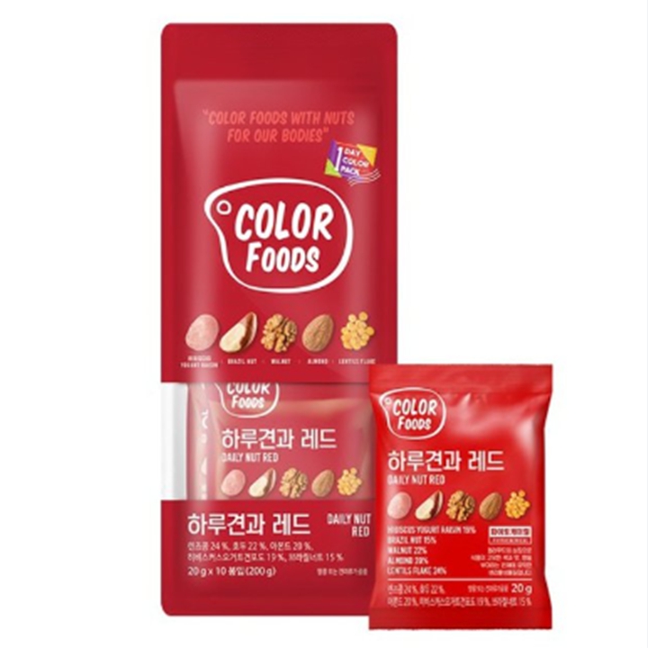 컬러푸드 하루견과 레드 20g*10개입