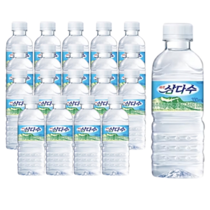 제주 삼다수 미니 생수 330ml x 20개입(무라벨)
