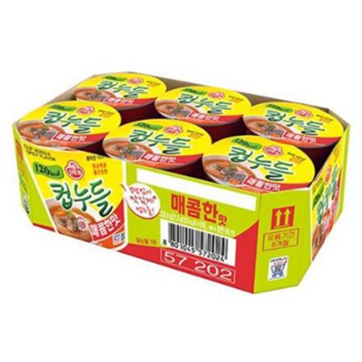 오뚜기 컵누들 매콤한맛 컵라면 소컵 6개입