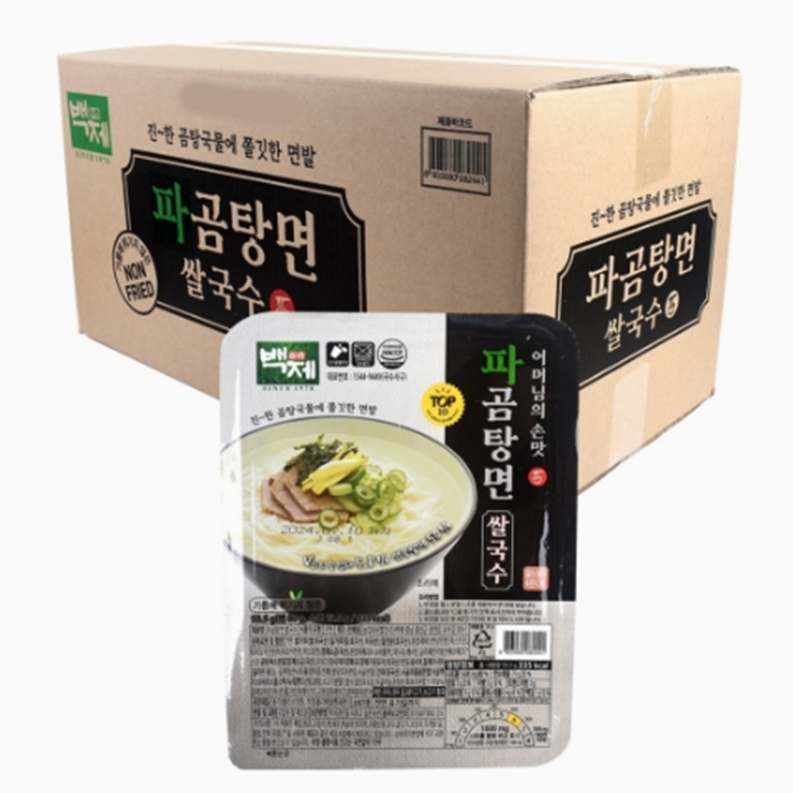 백제 쌀국수 파곰탕면 36개 (6봉 x 6번들)