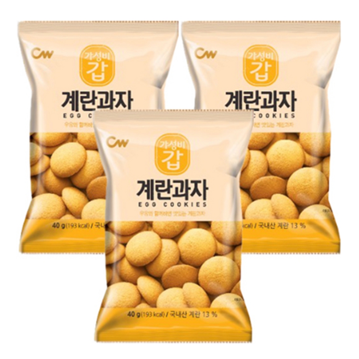 [청우] 계란과자 3번들 120g