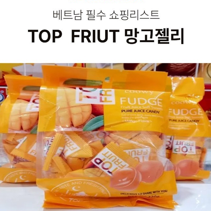 TOP FRUIT Coowy Fudge 탑플룻젤리 망고맛 320g