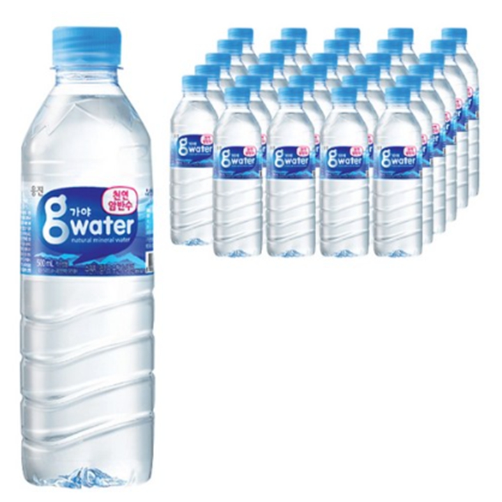 (무라벨) 웅진 가야 G워터 생수 500ml x 20병 (천연암반수)