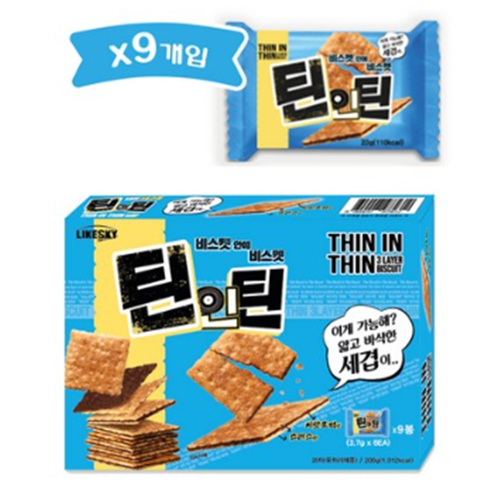 틴인틴 비스킷 오리지널 200g(씨앗호떡+츄러스맛) 