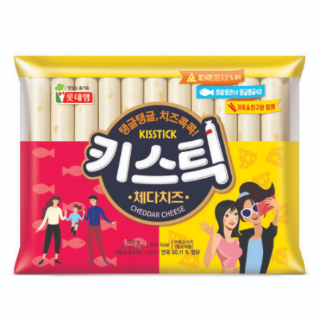 롯데 키스틱 체다치즈 소시지 550g (25g x 22개입)