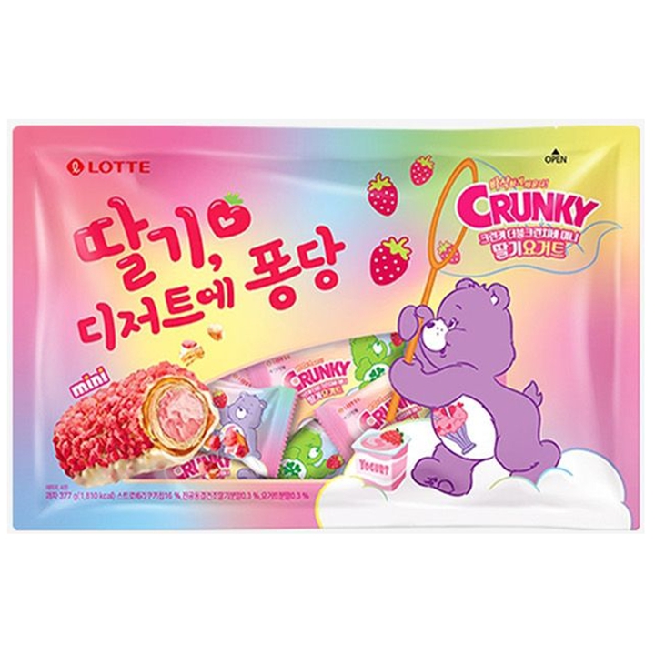 롯데 딸기, 디저트에 퐁당 크런키 더블크런치바 미니 377g