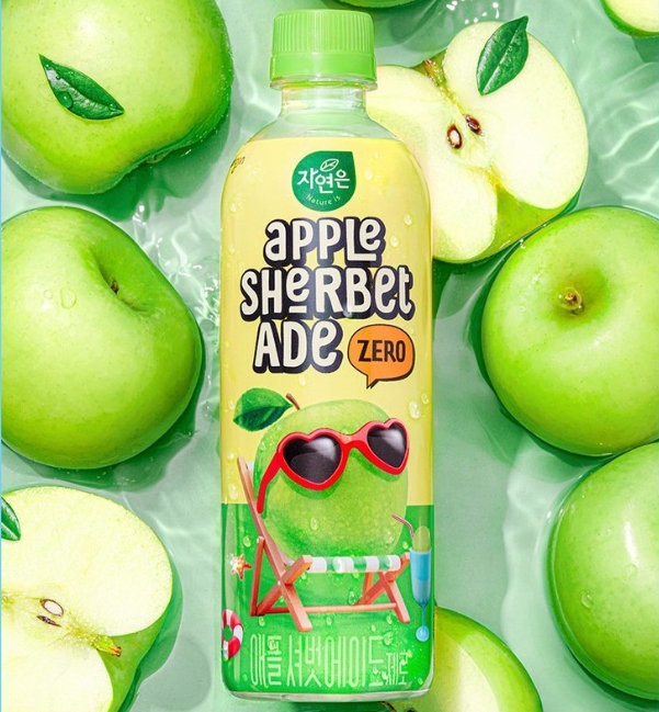 [박스] 자연은 애플 셔벗에이드 제로 500ml x 20페트