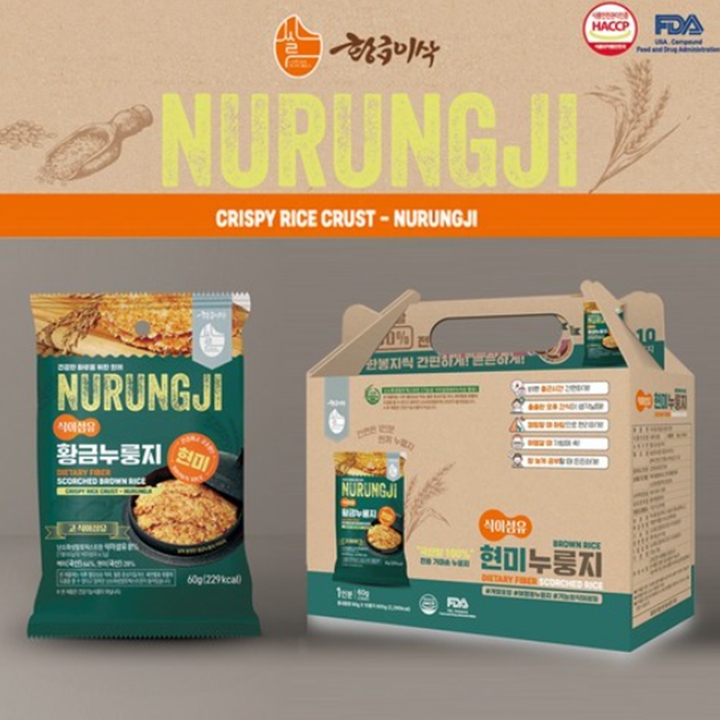 황금이삭 식이섬유 현미누룽지 60g x 10봉지(국산쌀 100%)