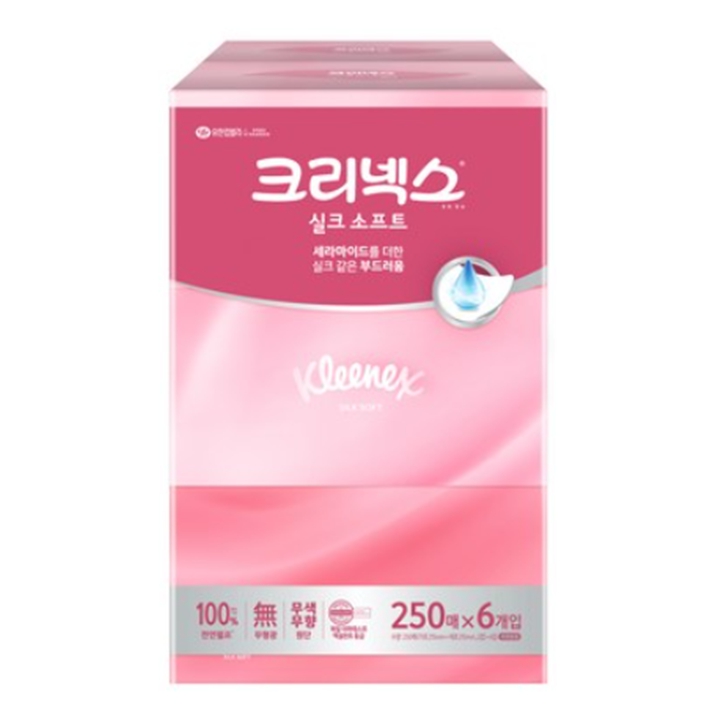크리넥스 실크 소프트티슈 250매 x 3개입