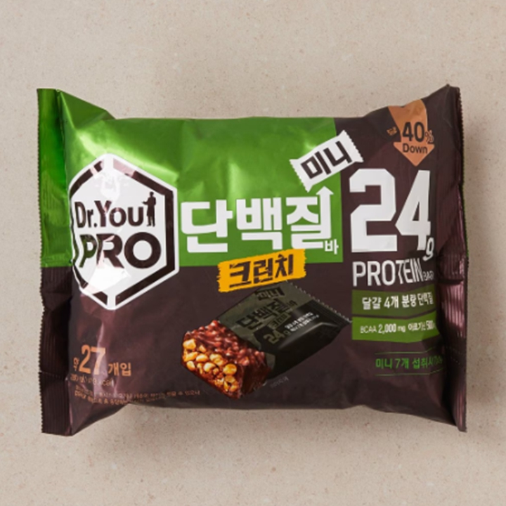 (신상품)오리온 닥터유 프로 단백질바 크런치 미니 280g