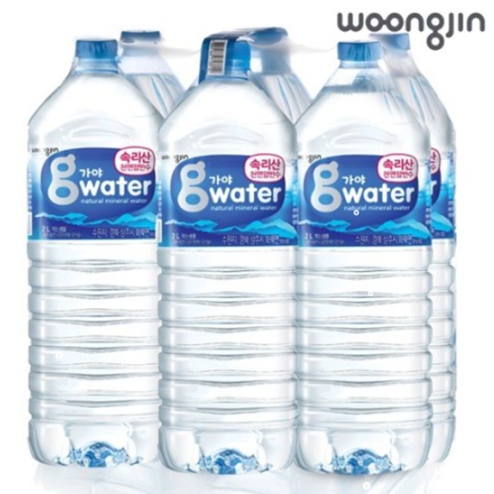 웅진 가야 G워터 생수 2리터 x 6병 (천연암반수) 
